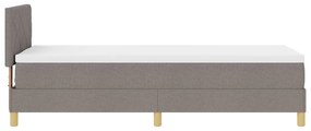 Cama Box Spring com Colchão Taupe 80x200 cm Tecido