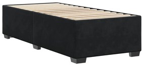 Estrutura de cama 90x190 cm veludo preto