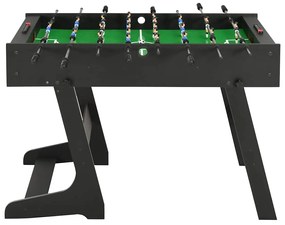 Mesa de matraquilhos dobrável 121x61x80 cm preto