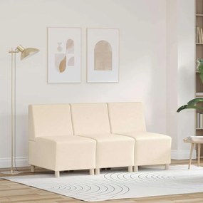 vidaXL Sofá Chiar 3 pcs Creme 55 x 74 x 82 cm Tecido de veludo côtelé