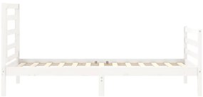 Estrutura de cama com cabeceira 90x200 cm madeira maciça