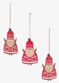Pack De 3 Enfeites De Natal Em Mdf Maulor Romã Vermelha - Sklum
