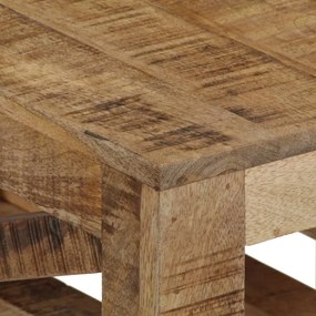 Mesa de centro c/ rodas madeira mangueira maciça 110x50x37 cm