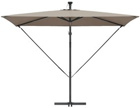 Guarda-sol de Bananeira Cantilever Cinzento-acastanhado