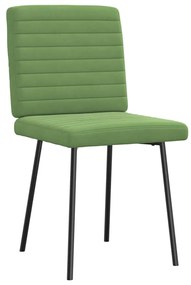 Cadeiras de jantar 4 pcs veludo verde-claro