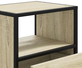 Mesas de cabeceira de parede 2 pcs 40x31x39,5cm carvalho sonoma