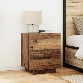 Cômodas vidaXL com Luzes LED 2 pcs Madeira Antiga 45x40x55 cm