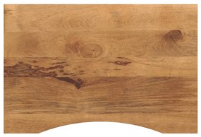 Tampo de mesa com curva 80x60x2,5 cm mangueira áspera maciça