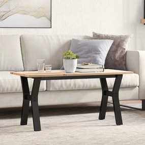 Mesa de centro estrutura em Y 100x50x45cm pinho e aço