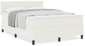 Cama Box Spring com Colchão Creme 160x200 cm Tecido de Corduroy