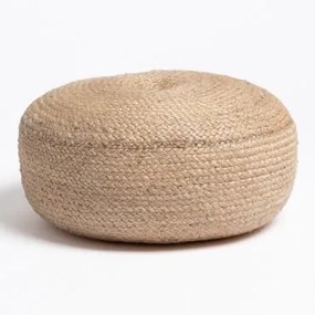 Puff Redondo De Yute Pilew Ø50 Cm - Sklum