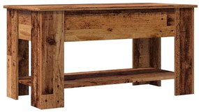 Mesa de centro madeira antiga 101x49x52 cm madeira trabalhada