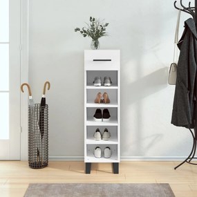 vidaXL Sapateira 30x35x105 cm derivados de madeira branco