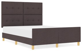 Estrutura de Cama vidaXL Castanho 140x200 cm Tecido