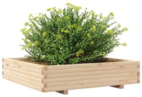Vaso/floreira de jardim 110x110x26,5 cm madeira de pinho maciça