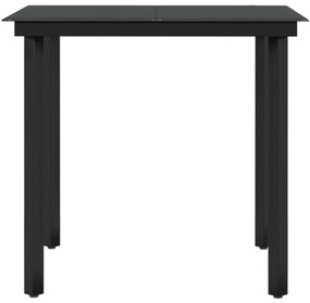 5 pcs conjunto de jantar p/ jardim c/ almofadões castanho