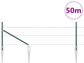 Cerca Hexagonal vidaXL Verde 0.4x50 m Aço
