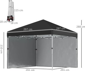 Tenda de jardim pop-up dobrável, com altura ajustável, proteção UV 30+, 2 paredes laterais e saco de transporte incluído
