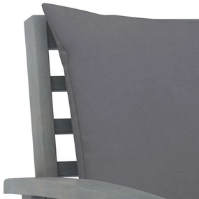 4 pcs conj. lounge jardim c/ almofadões madeira acácia maciça