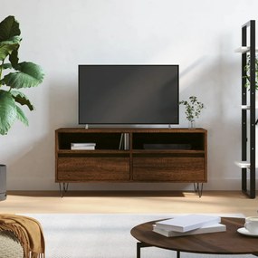 vidaXL Móvel p/ TV 100x34,5x44,5cm derivados madeira carvalho castanho