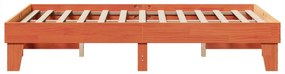 Cama sem colchão 120x200 cm madeira pinho maciça castanho-mel