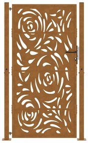 Portão de jardim 105x180 cm design de chama de aço resistente