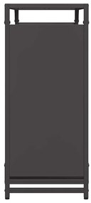 Suporte para lenha 90x28x65 cm aço laminado a frio preto