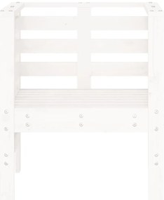 Cadeiras de jardim 2 pcs 61,5x53x71 cm pinho maciço branco