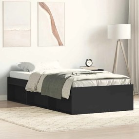 Estrutura de cama 100x200 cm preto