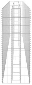 Canteiro elevado/cesto gabião 270x30x90 cm aço galvanizado