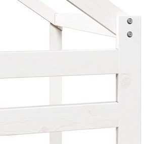 Telhado de cama infantil 198x97x113 cm pinho maciço branco