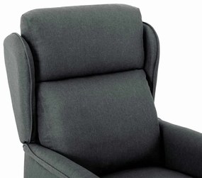 Cadeira de Massagem Cinza Escuro Tecido