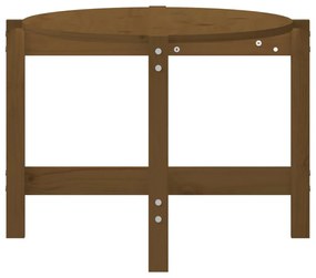 Mesa de centro 118x63x45cm madeira de pinho maciça castanho-mel