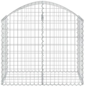 Cesto gabião arqueado 100x50x80/100 cm ferro galvanizado