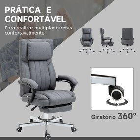 Vinsetto Cadeira de Escritório com 6 Pontos de Massagem por Vibração C