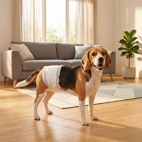 Fraldas Descartáveis para Cães Machos 48 Unidades Super Absorventes Antifugas para Cães Tamanho M