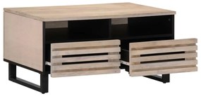 Mesa de centro 80x55x40 cm madeira de mangueira maciça