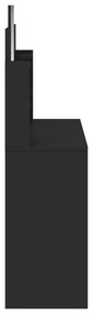 Toucador com espelho 96x39x142 cm preto