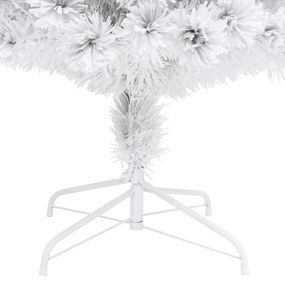 Árvore Natal artificial pré-iluminada 240 cm fibra ótica branco