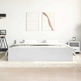 Estrutura de cama com cabeceira e pés 180x200 cm branco