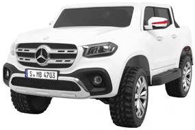 Carro elétrico para Crianças 2 Lugares Mercedes Benz X-Class 2x12V 4x4 Rodas Espuma EVA, Assento de couro Preto