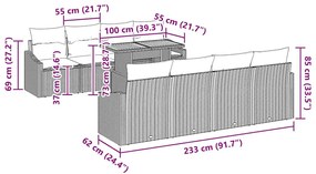 <strong>Conjunto de Jantar de Jardim</strong> com 9 peças e <strong>al