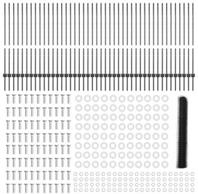 Postes de Cerca vidaXL 22 pcs Canal U Cinza 120 cm Aço, Cerca Hexagona