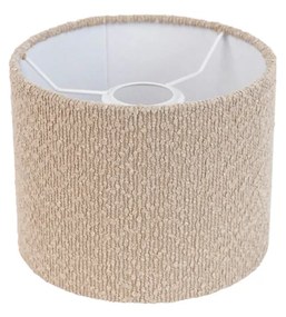 Abajur de tecido bege com tecido de pelúcia 18/18/14 Moderno