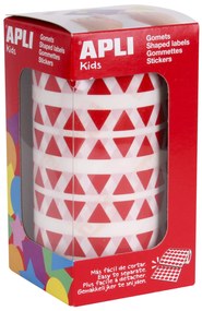 Rolo Autocolantes Triangular Vermelho 10.5MM