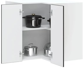 vidaXL Armário de canto de parede da cozinha derivados madeira preto