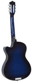 12 pcs conjunto de guitarra clássica com 6 cordas 38" azul
