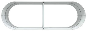 Canteiro Elevado de Jardim Castanho vidaXL 240x80x81 cm em Aço Galvani