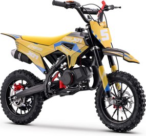 Mini Moto de cross a gasolina para crianças BNO Motors CROSS XM 50cc Amarela