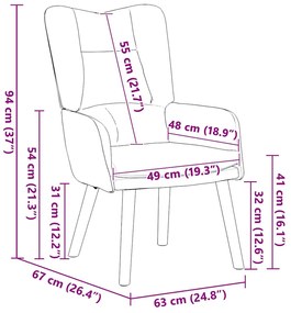 Poltrona Relaxante VidaXL Vermelha de Veludo